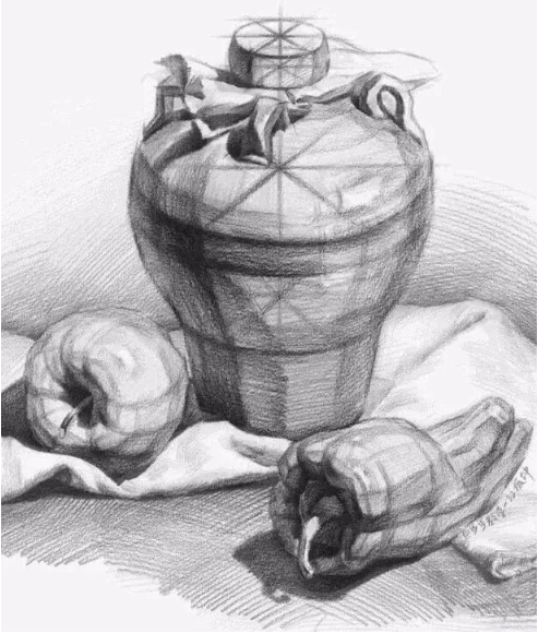 美院校考遇见陶罐，素描怎样刻画陶罐的光影及质感？