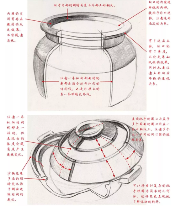 美院校考遇见陶罐，素描怎样刻画陶罐的光影及质感？