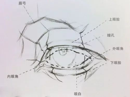 武汉美术培训期间经常用到的素描眼睛的刻画